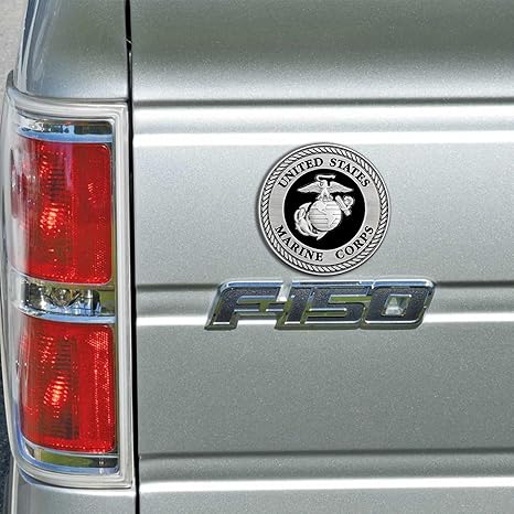 USMC - 3.5 Inch Black & Silver Medallion