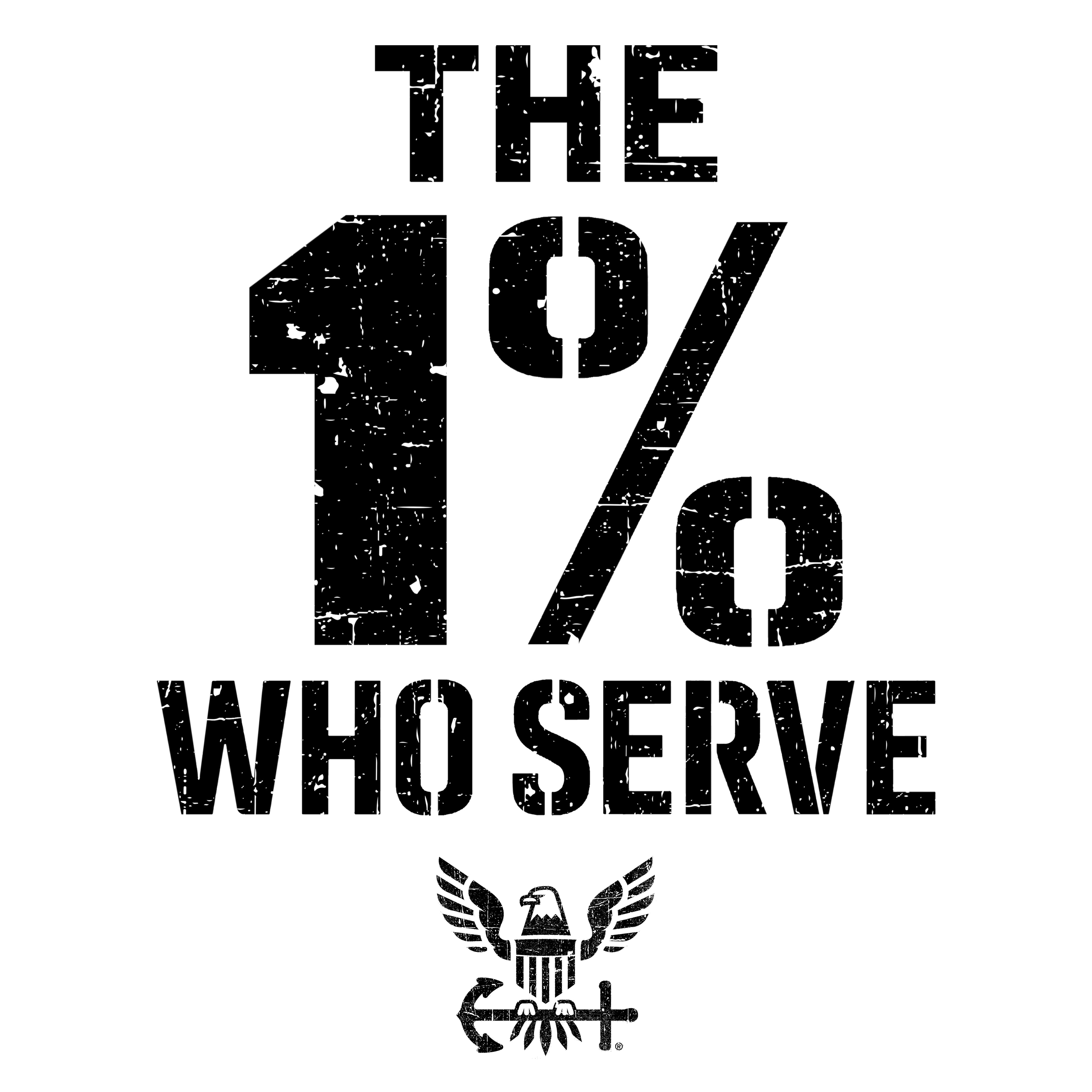 The 1% Who Serve Navy Performance T-Shirt