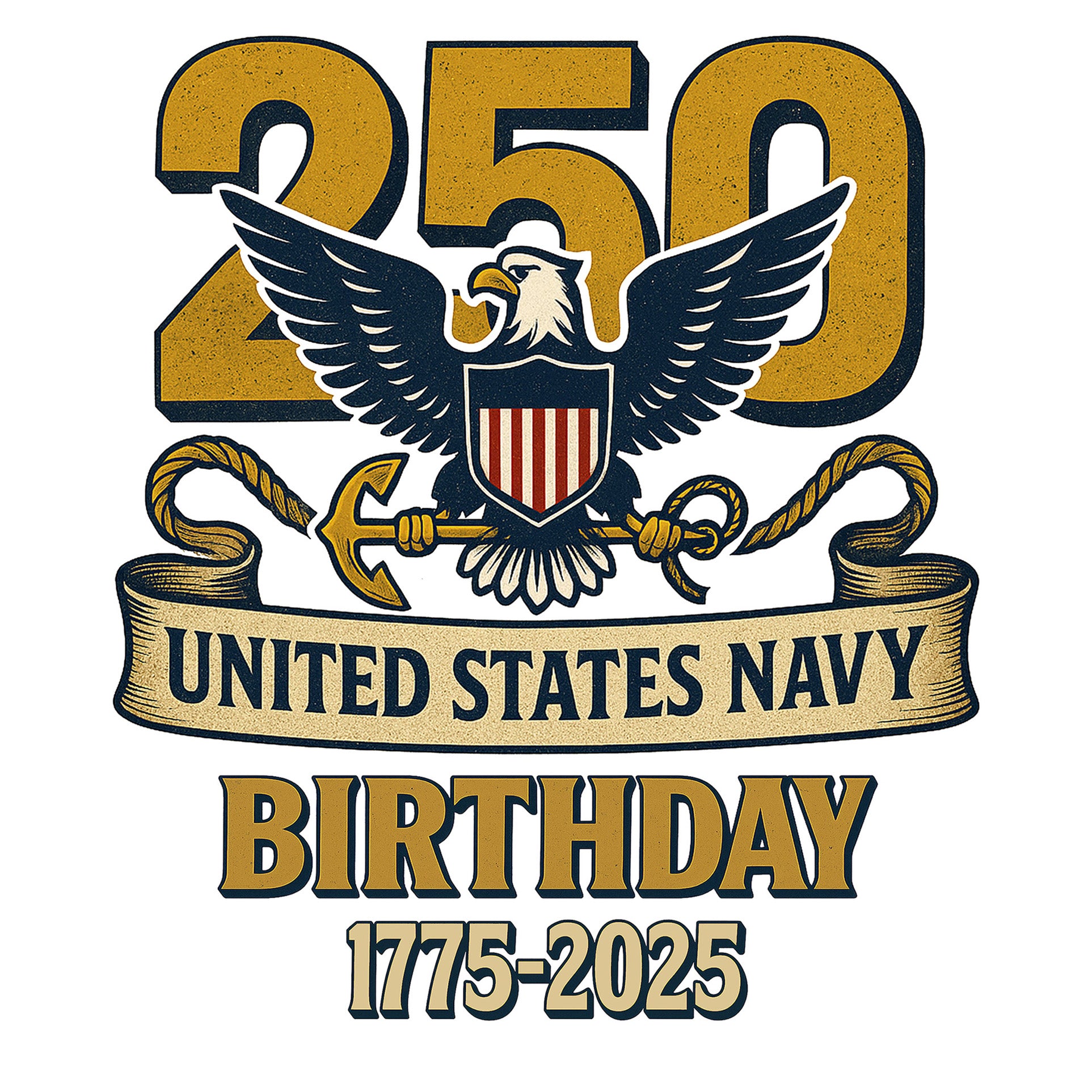 U.S. Navy 250th Anniversary T-Shirt Limited-Edition