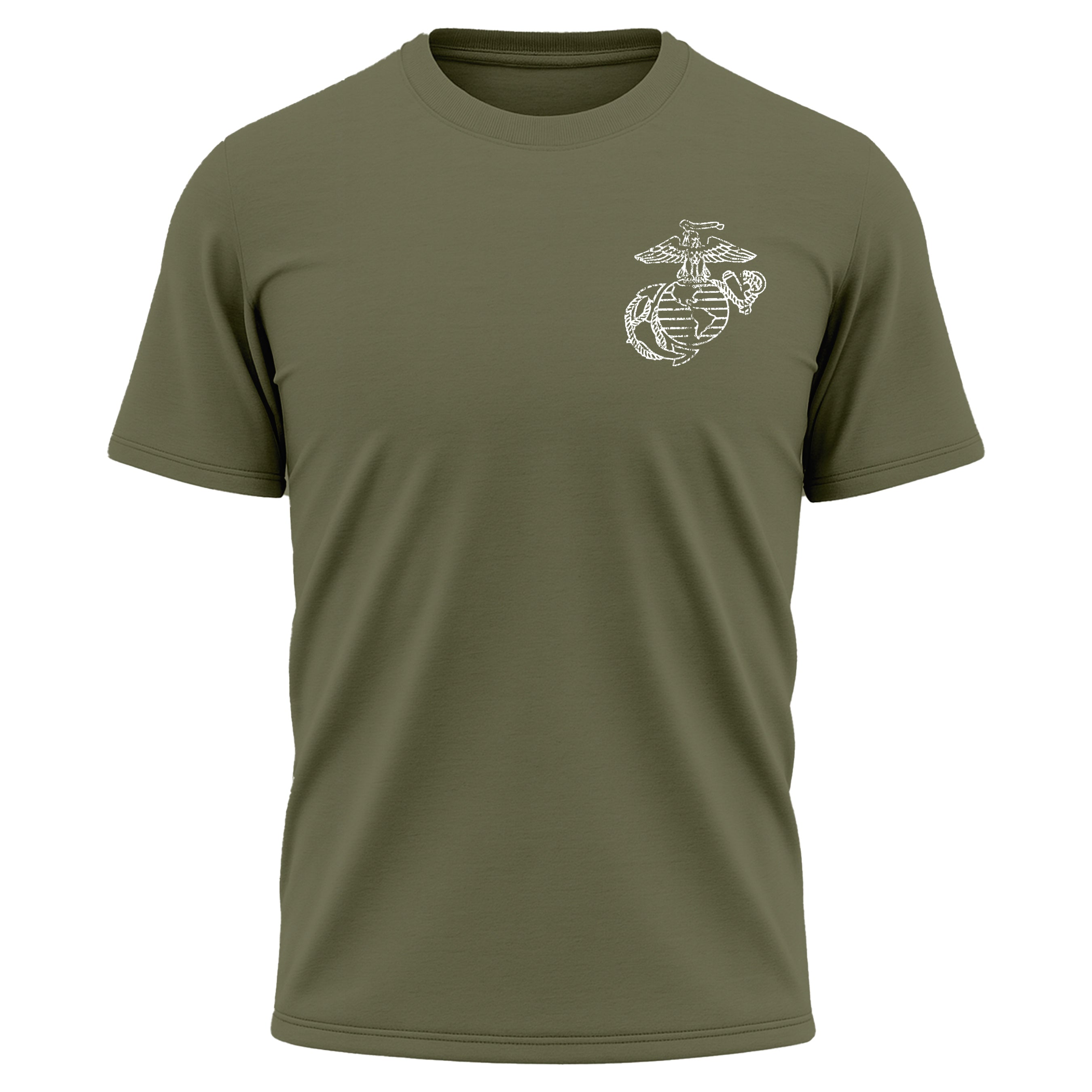 Green USMC Performance T-shirt with EGA