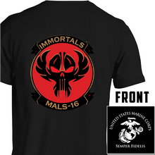 Load image into Gallery viewer, Marine Aviation Logistics Squadron 16 unit t-shirt, MALS-16 unit t-shirt, MALS-16 unit t-shirt, usmc unit t-shirt
