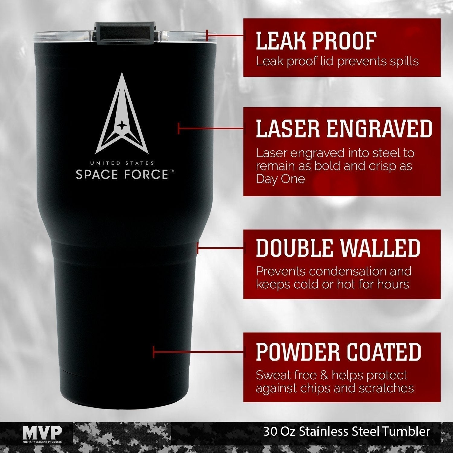 30 oz Space Force Tumbler Space Force yeti decal Vacuum Insulated Stainless Steel USSF coffee cup Space Force Gift Space Force gifts