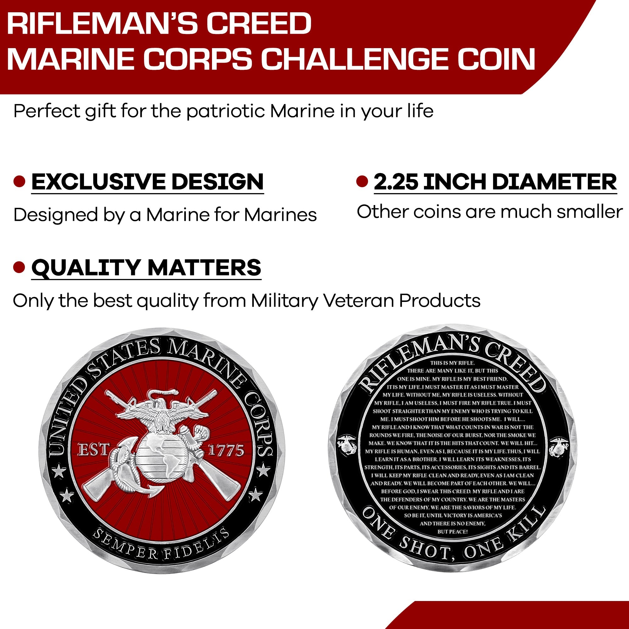 usmc riflemans creed challenge coin