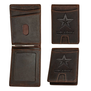 Army - Genuine Leather RFID Blocking Bi-Fold Wallet