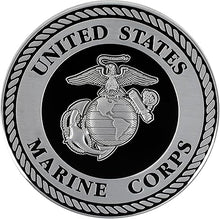 Load image into Gallery viewer, USMC - 3.5 Inch Black &amp; Silver Medallion
