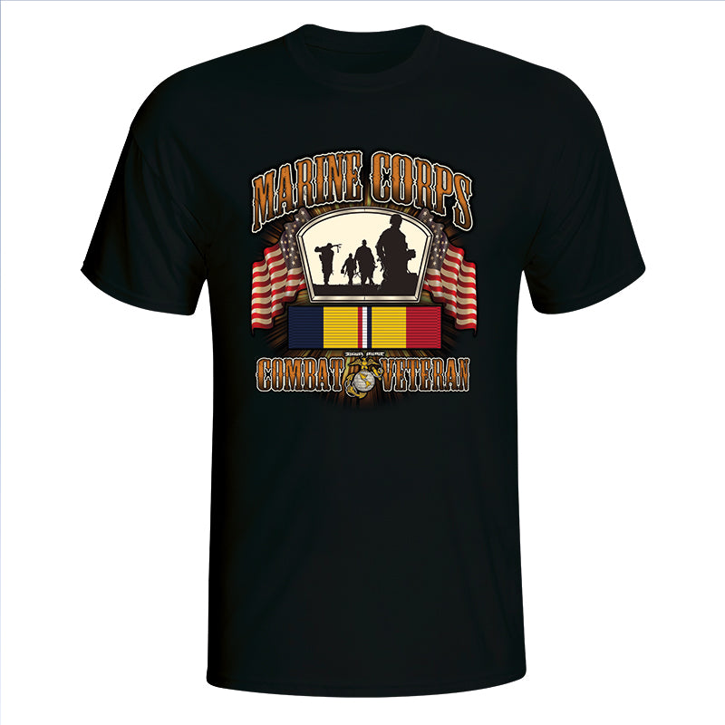 USMC Marines - Combat Ribbon Veteran T-Shirt
