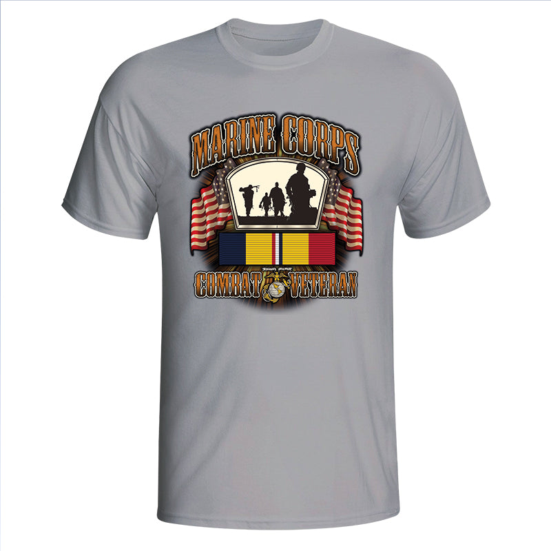 USMC Marines - Combat Ribbon Veteran T-Shirt