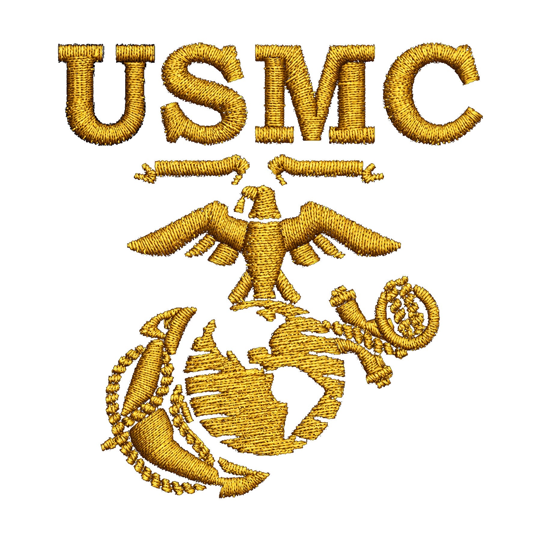 Embroidered Gold USMC Old School EGA Performance Polo