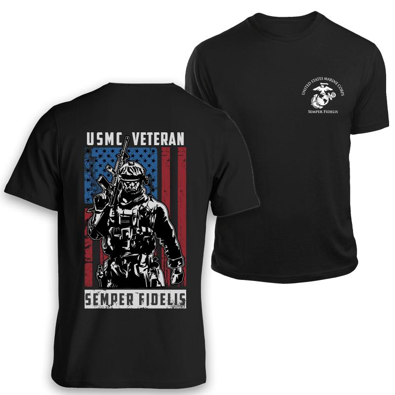 USMC Veteran T-Shirt, Semper Fidelis, Semper Fi
