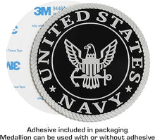 Load image into Gallery viewer, US Navy - 2.25 Inch Black &amp; Silver Medallion
