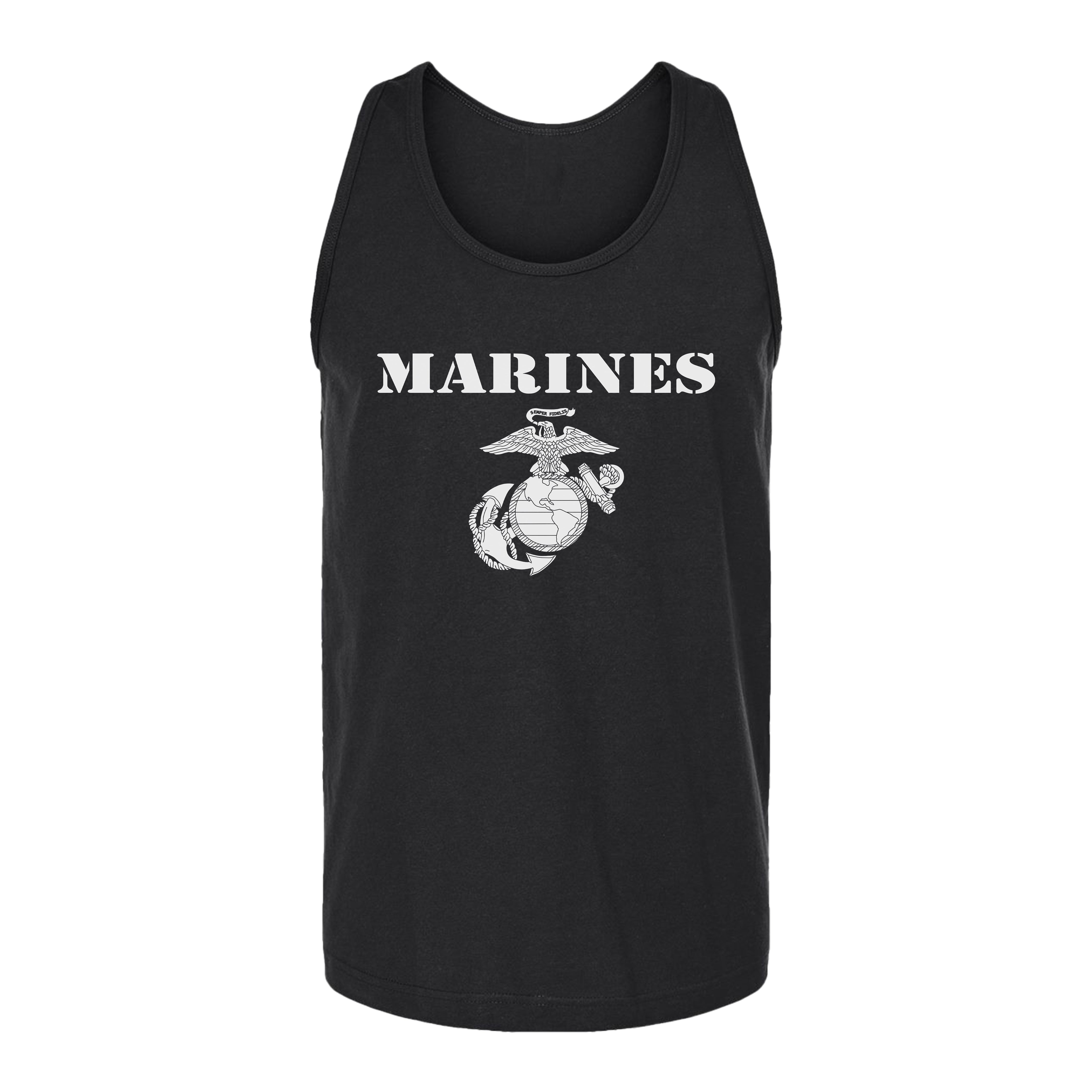 Vintage Marines EGA sleeveless tank with Eagle Globe and Anchor. USMC workout sleeveless tee. Marine Corps tank top