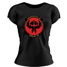 Load image into Gallery viewer, Marine Aviation Logistics Squadron 16 (MALS-16) Marines USMC Unit ladie&#39;s T-Shirt, MALS-16 USMC Unit logo, USMC gift ideas for women, Marine Corp gifts for women MALS-16
