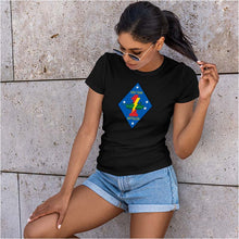 Load image into Gallery viewer, 1st Tank Battalion Women&#39;s Unit Logo Black Short Sleeve T-Shirt
