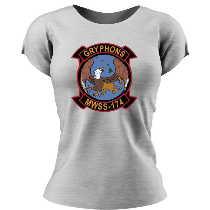 Women's MWSS-174 Unit t-shirt-USMC Unit Shirts USMC Gifts
