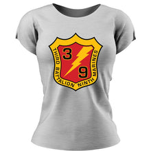 Load image into Gallery viewer, 3rd Bn 9th Marines USMC Unit ladie&#39;s T-Shirt, 3d Bn 9th Marines, USMC gift ideas for women, Marine Corp gifts for women 3d Bn 9th Marines
