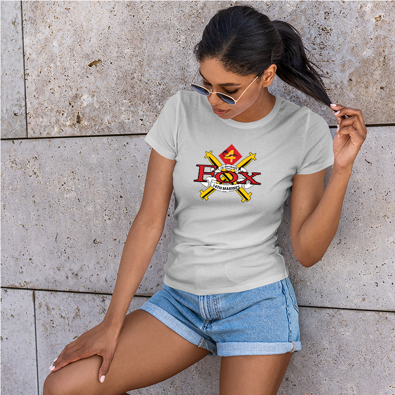 Fox Co 2nd Battalion 14th Marines Women's Unit Logo T-Shirt