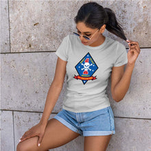 Load image into Gallery viewer, 1st Recon Unit Logo Heather Grey Women&#39;s T-Shirt
