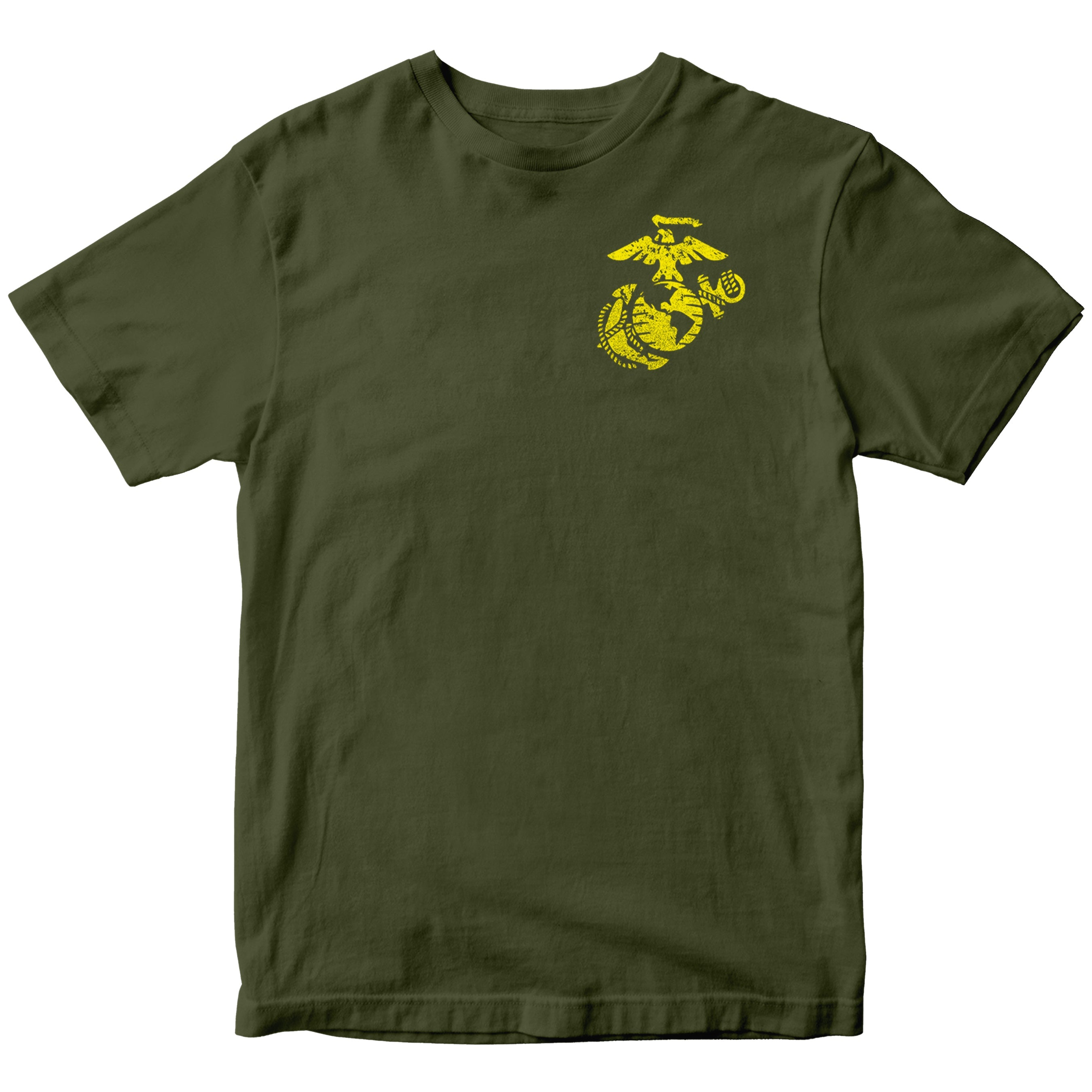 Green USMC t-shirt with yellow EGA