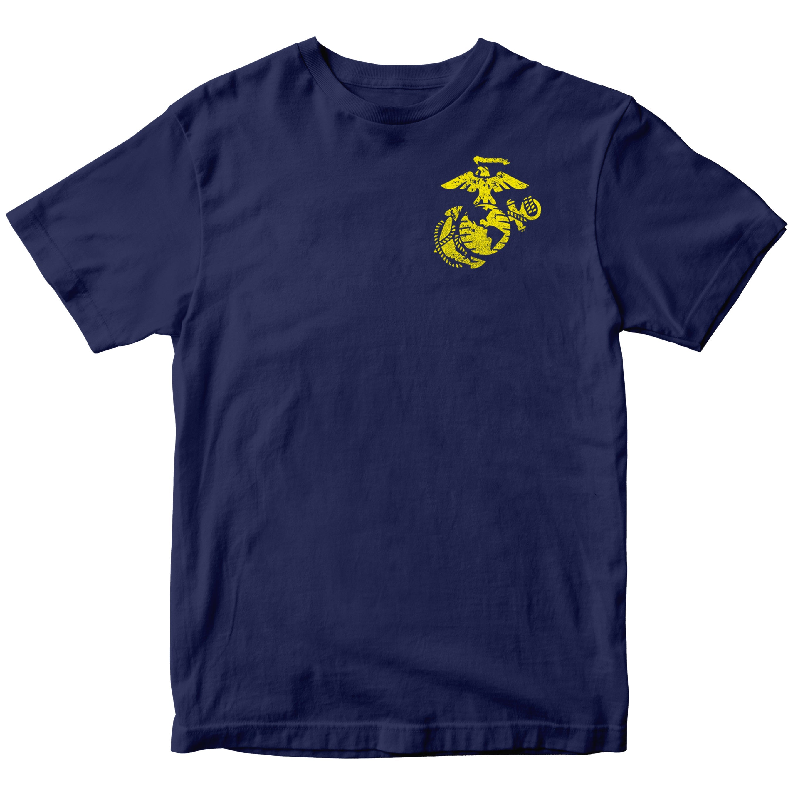 Navy USMC t-shirt with yellow EGA