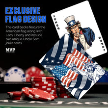 Load image into Gallery viewer, US Flag - Leather Flask &amp; Playing Card Gift Set
