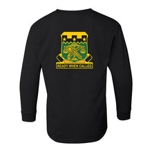 Load image into Gallery viewer, Black 105th Military Police Battalion Black Long Sleeve T-Shirt
