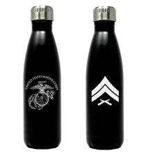 Load image into Gallery viewer, USMC water bottle Marine Corp rank gifts, USMC Sgt gifts USMC promotion gifts

