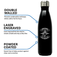Load image into Gallery viewer, Second Supply Battalion logo water bottle, 2d Supply Bn hydroflask, 2d Supply Battalion USMC, Marine Corp gift ideas, USMC Gifts for women flask, big USMC water bottle,  Marine Corp water bottle 
