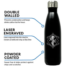 Load image into Gallery viewer, 1st Battalion 4th Marines USMC Unit logo water bottle, First Battalion Fourth Marines Unit Logo hydroflask, 1/4 USMC, Marine Corp gift ideas, USMC Gifts for women 17 Oz Water bottle
