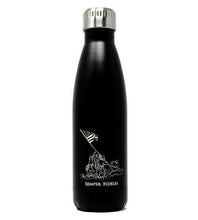 Load image into Gallery viewer, 17 oz USMC Black Water Bottle - Semper Fidelis
