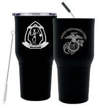 Load image into Gallery viewer, 1st Battalion 2nd Marines Bravo Company logo tumbler, 1st Battalion 2nd Marines Bravo Co coffee cup, 1st Battalion 2d Marines Bravo Co USMC, Marine Corp gift ideas, USMC Gifts for women
