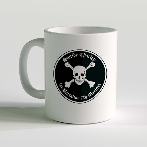 1st Bn 7th Marines Suicide Charlie USMC Coffee Mug, 1stBn 2d Marines Suicide Charley USMC Unit Logo Coffee Mug