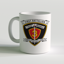 Load image into Gallery viewer, 1st Battalion 3rd Marines, 1/3, USMC Coffee Mug, fortes fotuna juvat
