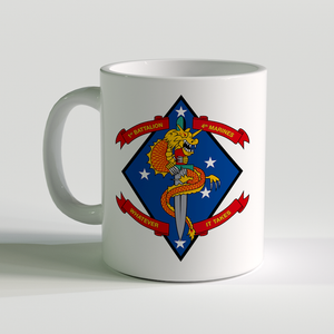 1st Battalion 4th Marines, USMC White Coffee Mug, 1/4, whatever it takes