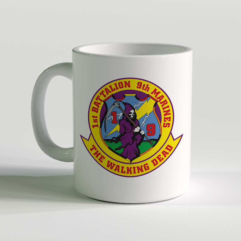 1st Battalion 9th Marines, 1/9 Coffee Mug, USMC Coffee Mug