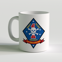 Load image into Gallery viewer, 1st Recon Bn, 1st Recon Bn Coffee Mug, swift silent deadly
