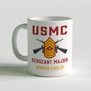 SgtMaj Coffee Mug, USMC SgtMaj Coffee Mug, USMC Rank Mug, Sergeant Major Coffee Mug