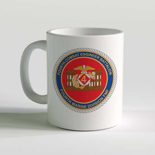 Fourth Combat Engineer Battalion (4th CEB) Unit Logo Coffee Mug