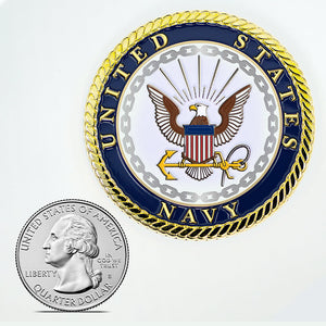 Navy Medallion - 2 Inch USN Medal - U.S. Navy Seal Emblem - Navy Gifts