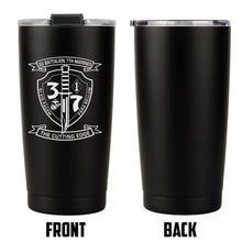 Load image into Gallery viewer, 3rd Battalion 7th Marines logo tumbler, 3rd Battalion 7th Marines coffee cup, 3d Battalion 7th Marines USMC, Marine Corp gift ideas, USMC Gifts for women 30oz
