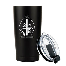 Load image into Gallery viewer, 3d Battalion 8th Marines (3/8) USMC Stainless Steel 20 Oz Marine Corps Tumbler

