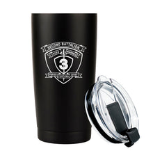 Load image into Gallery viewer, Second Battalion Third Marines Unit Logo tumbler, 2/3 coffee cup, 2d Bn 3rd Marines USMC, Marine Corp gift ideas, USMC Gifts for men or women  20oz
