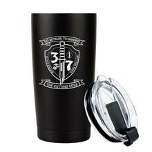 Load image into Gallery viewer, 3rd Battalion 7th Marines logo tumbler, 3rd Battalion 7th Marines coffee cup, 3d Battalion 7th Marines USMC, Marine Corp gift ideas, USMC Gifts for women 20oz
