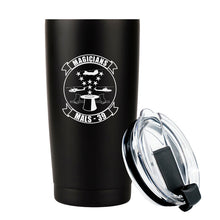 Load image into Gallery viewer, Marine Aviation Logistics Squadron 39 (MALS-39) USMC Unit Logo Laser Engraved Stainless Steel Marine Corps Tumbler - 20 oz, Magicians, MALS-39 Magicians
