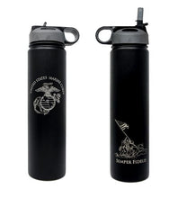 Load image into Gallery viewer, Insulated Metal Marines Water Bottle
