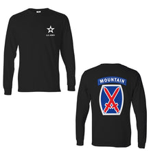 Load image into Gallery viewer, 10th Mountain Division Army Unit Long Sleeve T-Shirt
