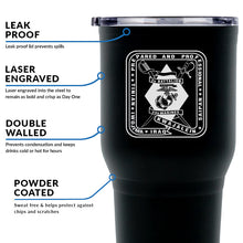 Load image into Gallery viewer, 2D Bn 23D Marines 30 oz Tumbler Infographic
