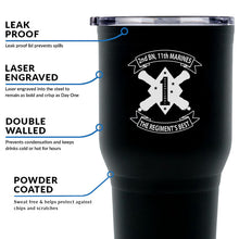 Load image into Gallery viewer, 2nd Bn 11th Marines 30 oz Tumbler Infographic
