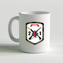 Load image into Gallery viewer, 2/1 USMC Unit Logo Coffee Mug, 2nd Battalion 1st Marines Unit Logo Coffee Mug
