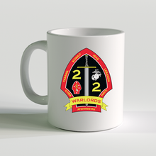 Load image into Gallery viewer, 2d  Battalion 2nd Marines USMC Unit Coffee Mug, 2/2 USMC Unit Coffee Mug, 2/2 Warlords
