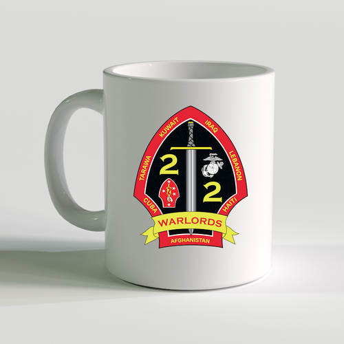 2d  Battalion 2nd Marines USMC Unit Coffee Mug, 2/2 USMC Unit Coffee Mug, 2/2 Warlords